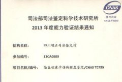 2013年度法医临床学伤残程度鉴定/CNAS T0730